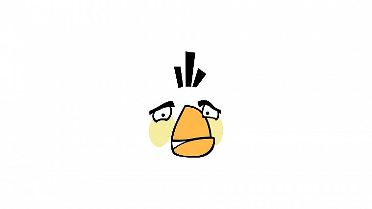 video games, minimalistic, white, Angry Birds - desktop wallpaper