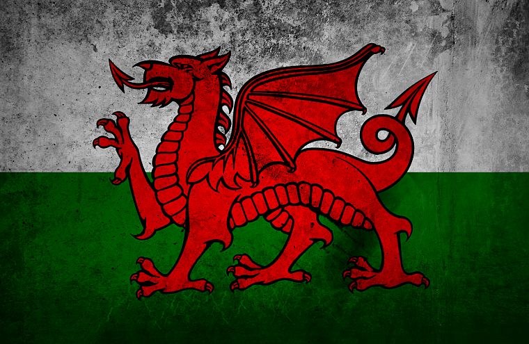 grunge, flags, Wales - desktop wallpaper