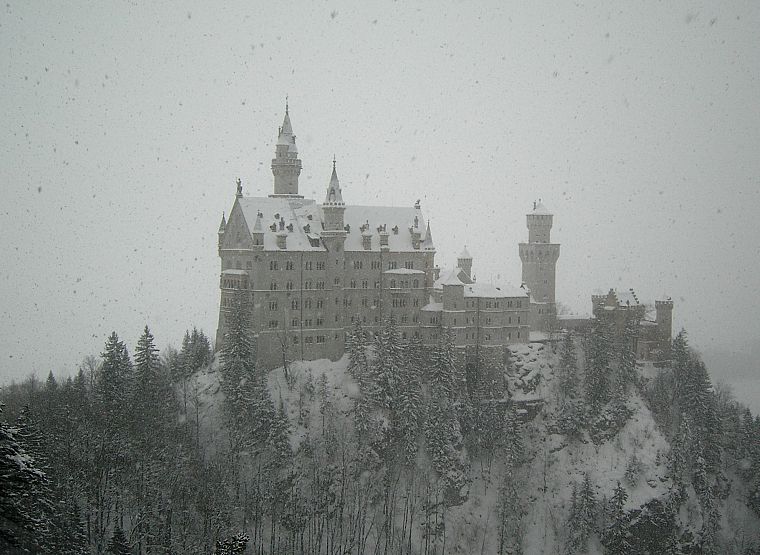 winter, snow, castles - desktop wallpaper