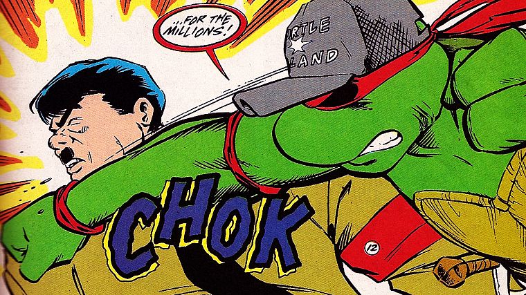comics, Teenage Mutant Ninja Turtles, Adolf Hitler, punching - desktop wallpaper