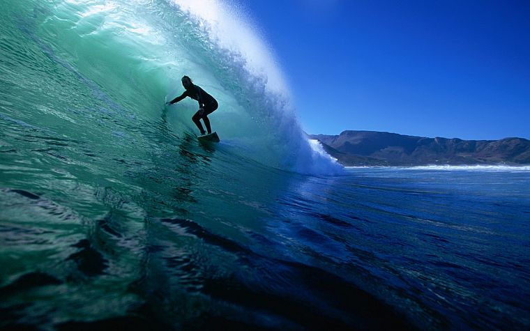 waves, sports, surfing, oceans, surfers, beaches - desktop wallpaper