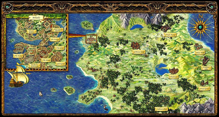 video games, maps, Baldurs Gate - desktop wallpaper