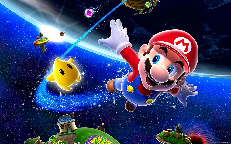 video games, Mario, super mario galaxy game - desktop wallpaper