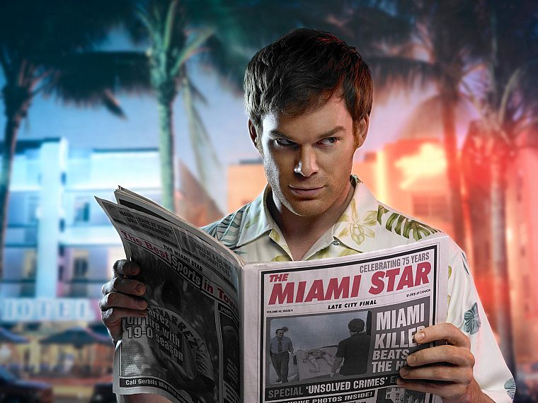 Dexter, Michael C. Hall, newspapers, Dexter Morgan - desktop wallpaper