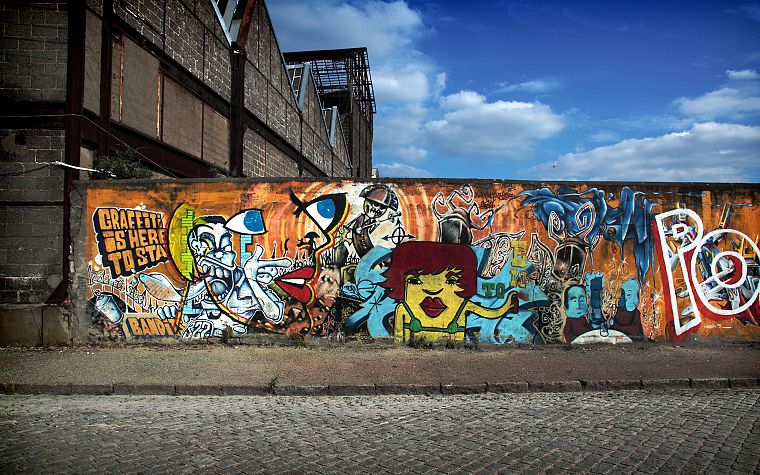 wall, graffiti, street art - desktop wallpaper
