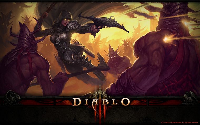 video games, fantasy art, Demon Hunter, Blizzard Entertainment, Diablo III - desktop wallpaper