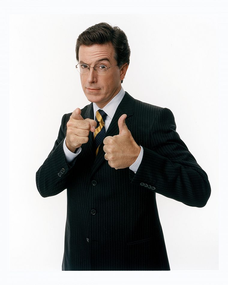 Stephen Colbert, thumbs up - desktop wallpaper