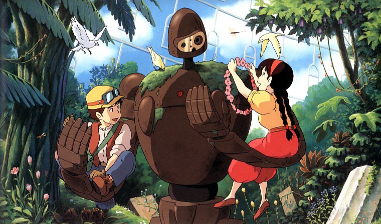 Hayao Miyazaki, Studio Ghibli, Laputa castle in the sky - desktop wallpaper