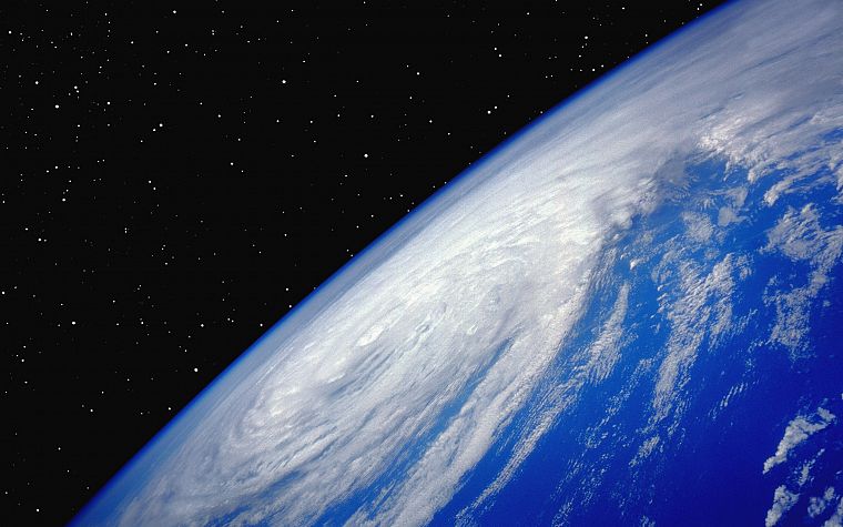 outer space, storm, Earth - desktop wallpaper