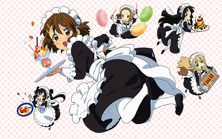 K-ON!, maids, anime girls - desktop wallpaper
