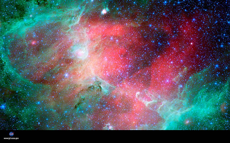 nebulae, infrared, Eagle nebula - desktop wallpaper