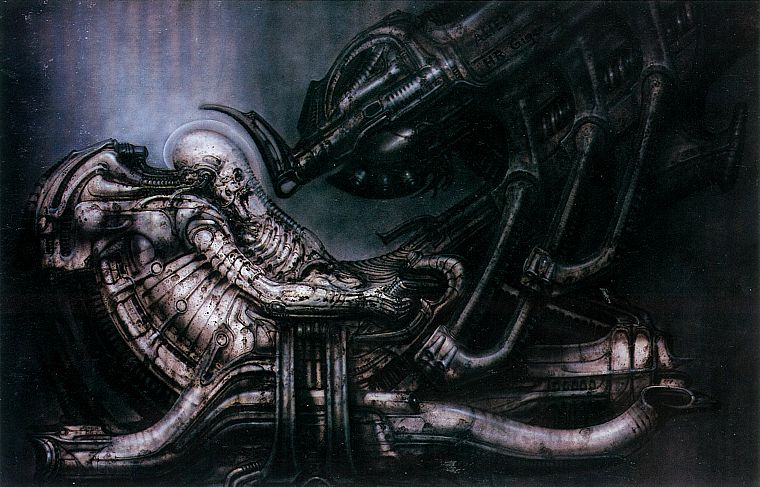 HR Giger, science fiction, Alien, Space Jockey - desktop wallpaper