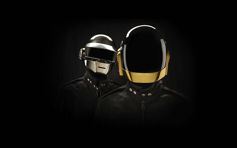 music, Daft Punk, black background - desktop wallpaper