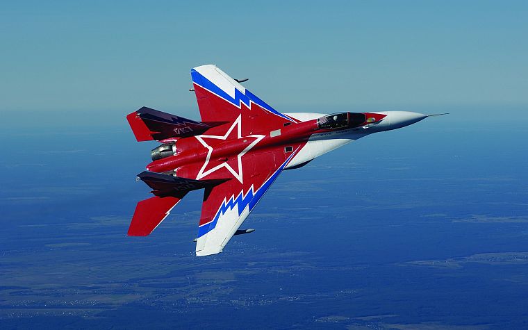 MIG-29 Fulcrum, aerobatics, aerobatic teams, Strizhi aerobatic team, fighter jets, Russians - desktop wallpaper