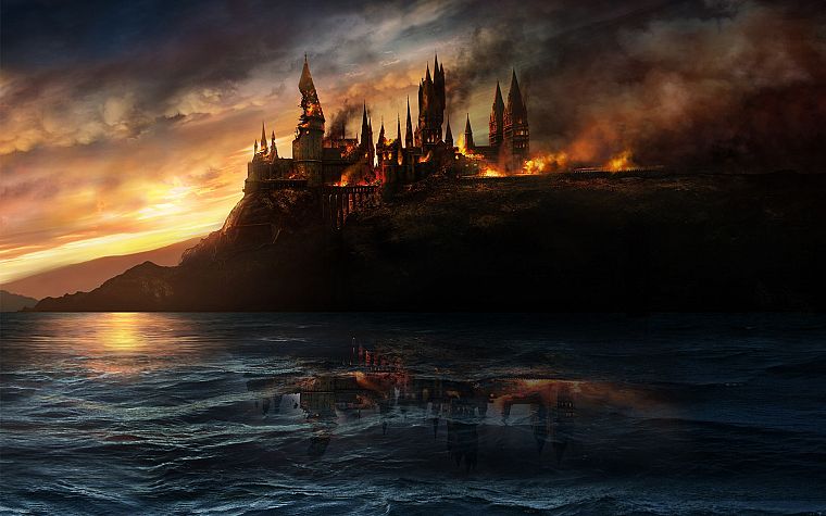 Harry Potter, Harry Potter and the Deathly Hallows, Hogwarts - desktop wallpaper