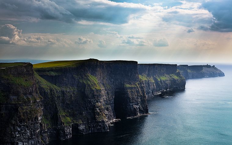 coast, cliffs, Ireland, Moher - desktop wallpaper