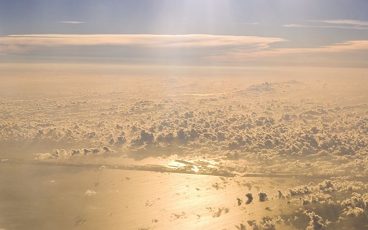 clouds, aerial photography - desktop wallpaper