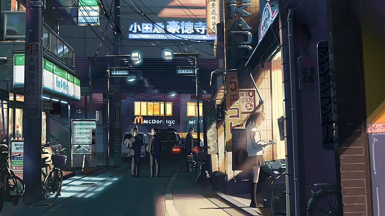 downtown, Makoto Shinkai, 5 Centimeters Per Second - desktop wallpaper