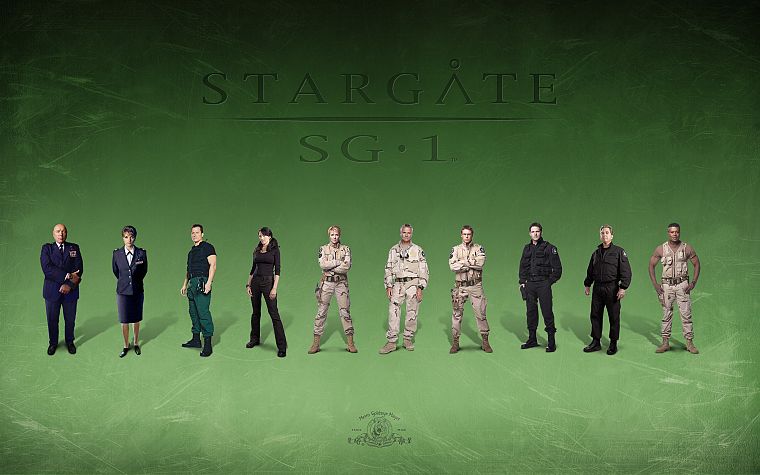 Amanda Tapping, Stargate SG-1, Claudia Black, Don S. Davis, Richard Dean Anderson, Christopher Judge, Michael Shanks, Teryl Rothery, Corin Nemec - desktop wallpaper