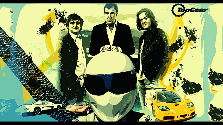 TV, Top Gear, The Stig, Jeremy Clarkson, Ferrari Enzo, McLaren F1, James May, Richard Hammond - desktop wallpaper