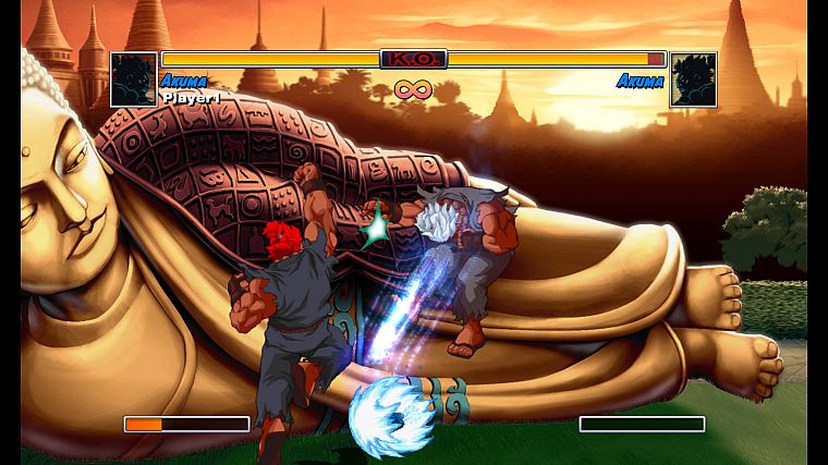 Street Fighter, Buddha, Akuma - desktop wallpaper