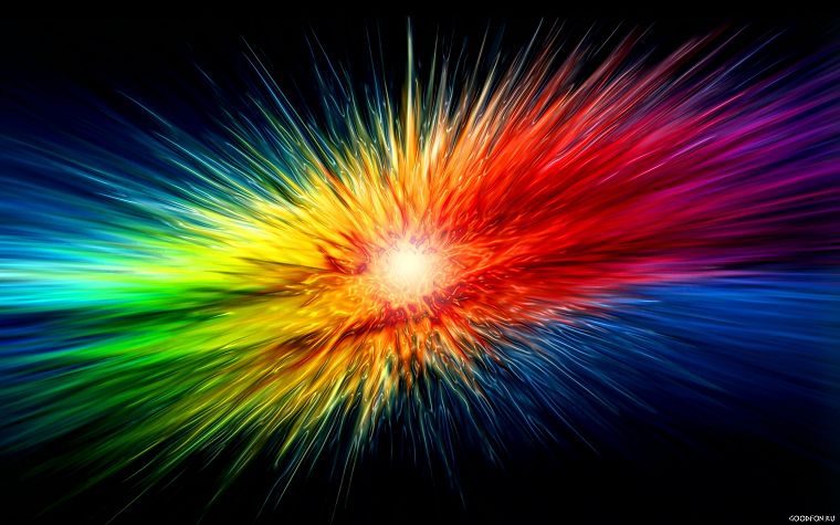 multicolor, stars, rainbows - desktop wallpaper