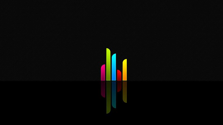 minimalistic, multicolor, rainbows - desktop wallpaper