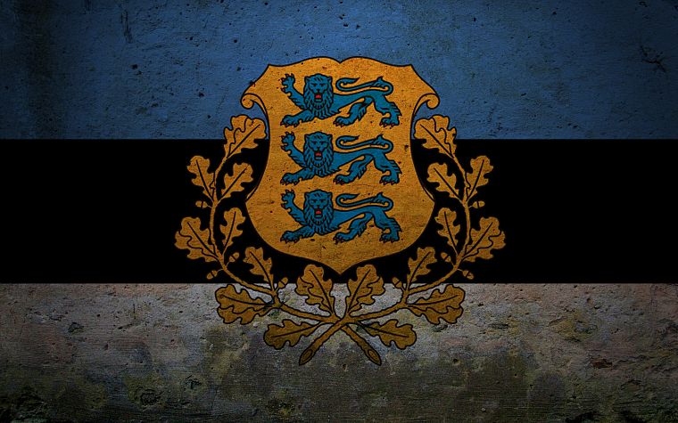 grunge, flags, Estonia - desktop wallpaper