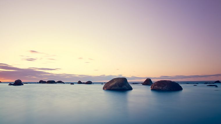 water, ocean, rocks - desktop wallpaper