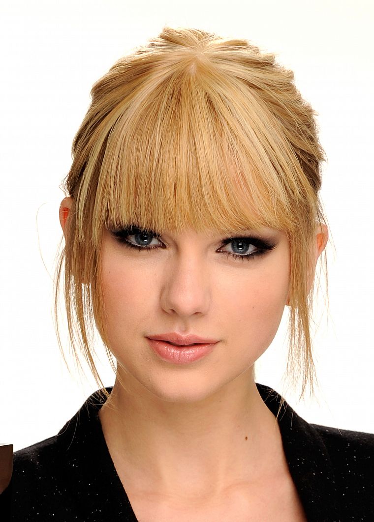 blondes, women, eyes, blue eyes, Taylor Swift, celebrity, white background - desktop wallpaper