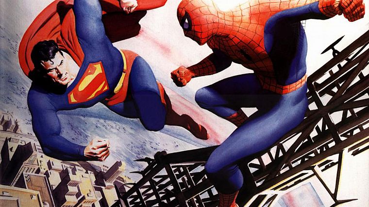 DC Comics, Spider-Man, Superman, Marvel Comics - desktop wallpaper