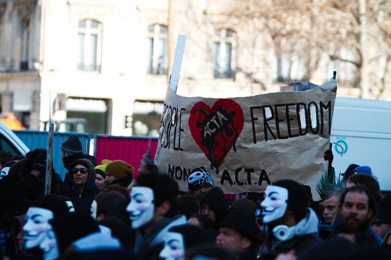 Anonymous, masks, Guy Fawkes, V for Vendetta, ACTA - desktop wallpaper