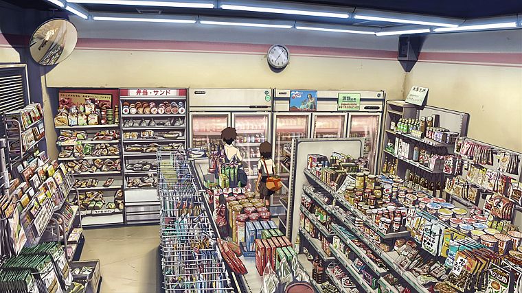 Makoto Shinkai, 5 Centimeters Per Second, groceries - desktop wallpaper