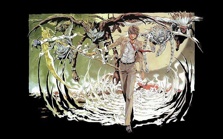 Death Note, Ryuk, Yagami Light - desktop wallpaper