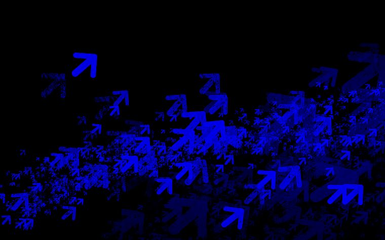 blue, vectors, arrows, black background - desktop wallpaper