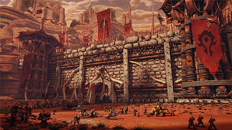 horde, orcs, WarCraft III - desktop wallpaper