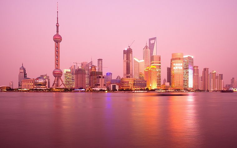 water, cityscapes, Shanghai - desktop wallpaper