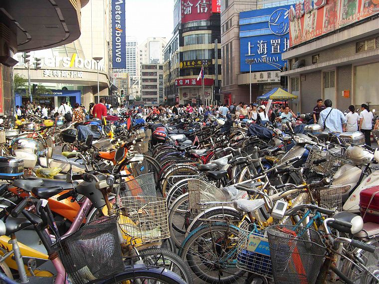 streets, bicycles - desktop wallpaper