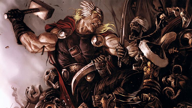 comics, Thor, artwork, Marvel Comics - desktop wallpaper