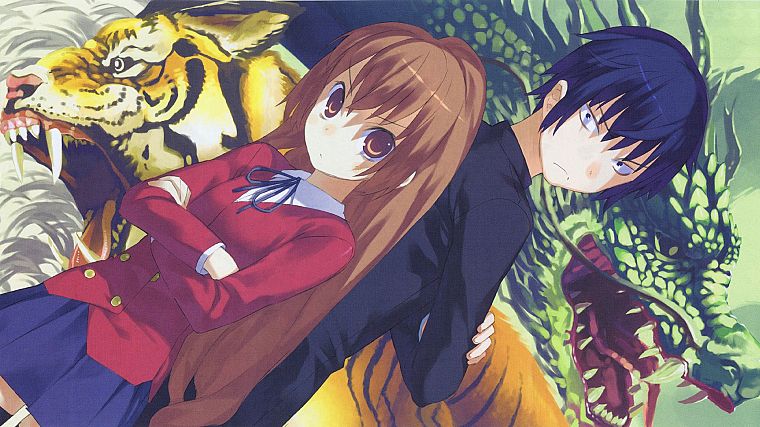 Aisaka Taiga, Toradora, anime, Takasu Ryuuji - desktop wallpaper