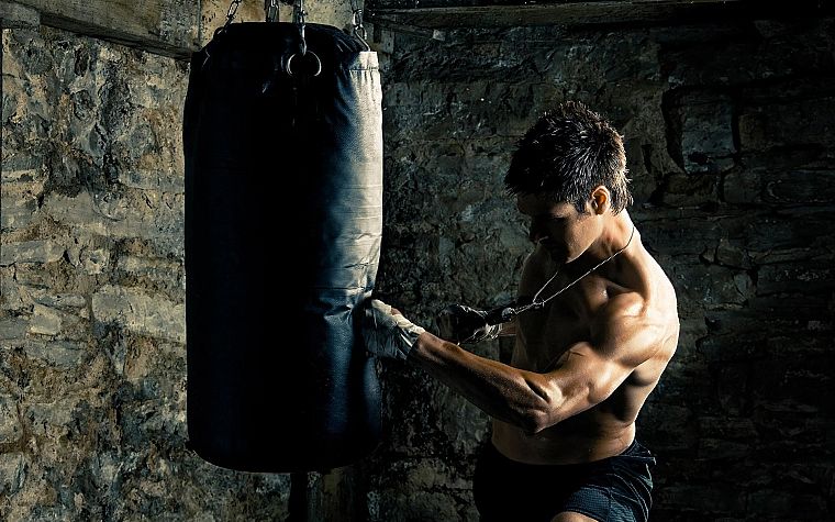 boxing, boxer, punching bag - desktop wallpaper