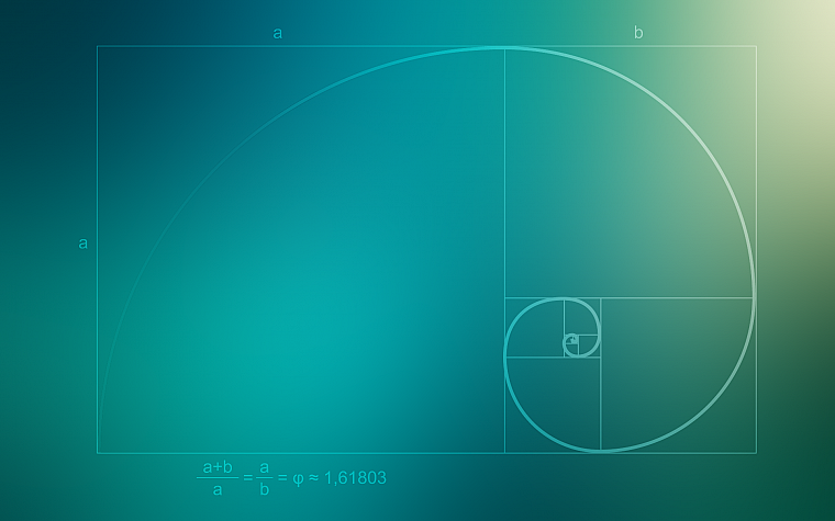 spiral, golden ratio, mathematics - desktop wallpaper