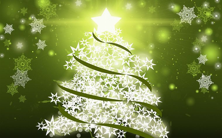 green, nature, Christmas, Christmas trees - desktop wallpaper