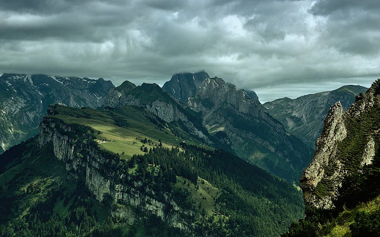 mountains, landscapes, forests - desktop wallpaper