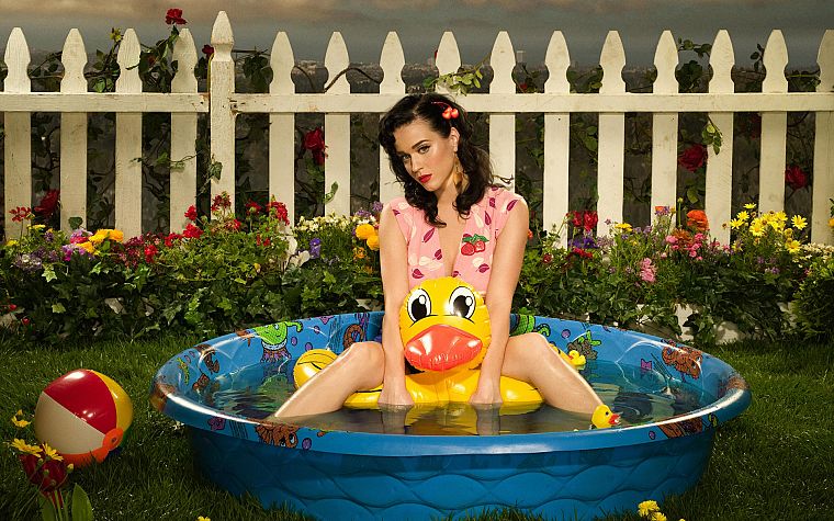 women, Katy Perry, celebrity, singers, swimming pools - desktop wallpaper