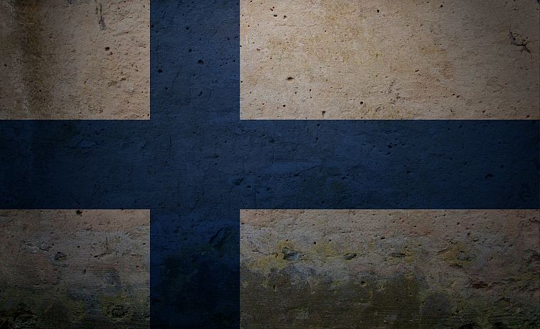 grunge, flags, Finland - desktop wallpaper