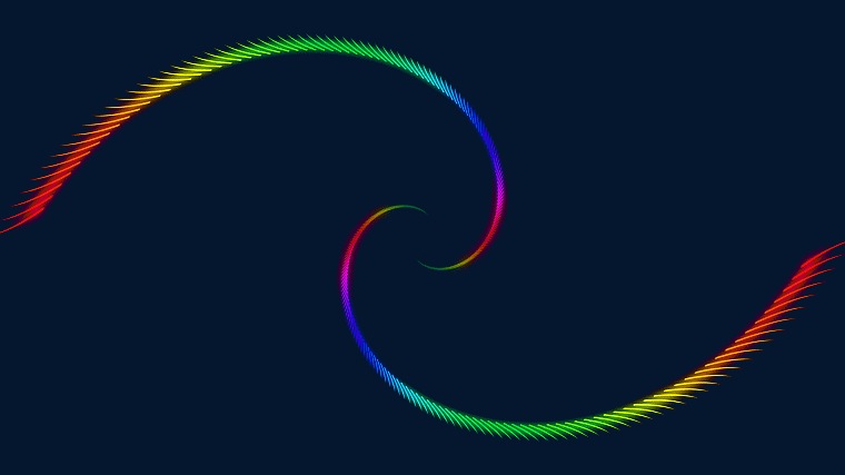 spiral, rainbows - desktop wallpaper