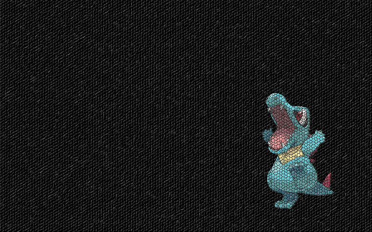 Pokemon, mosaic, Totodile - desktop wallpaper