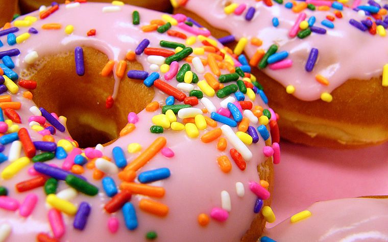 sweets (candies), donuts - desktop wallpaper