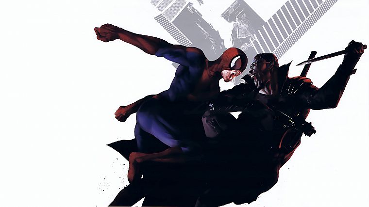 Spider-Man, Marvel Comics, Blade (comics) - desktop wallpaper